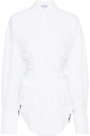 MUGLER Camisa con detalle de encaje