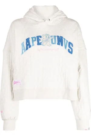 A Bathing Ape Hoodie capitonada con aplique del logo