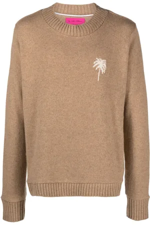 THE ELDER STATESMAN Suéter de cachemira con motivo de palmera en intarsia
