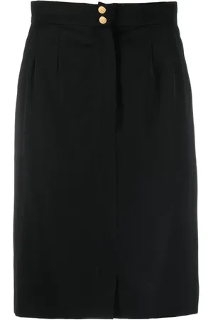 CHANEL Falda con cintura alta 1990
