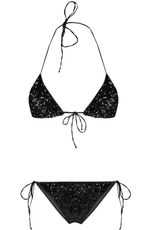 Oseree Bikini bordado con detalles de lentejuelas