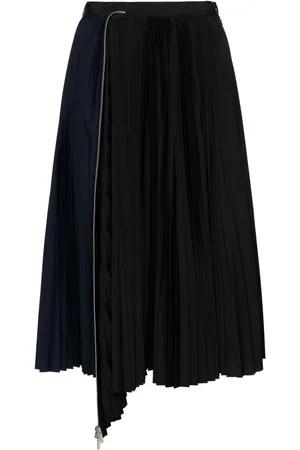 SACAI Falda plisada con cierre decorativo