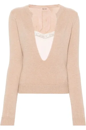 Nº21 Suéter a capas con cuello en U