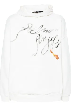 Palm Angels Hoodie Foggy con logo estampado