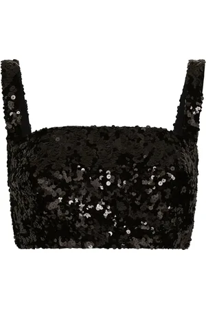 Dolce & Gabbana Top corto bordado con lentejuelas