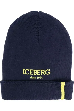 Iceberg Gorro tejido con logo estampado