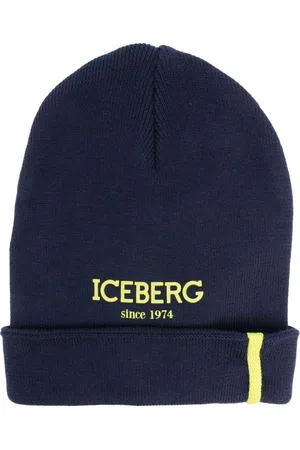 Iceberg Gorro tejido con logo estampado