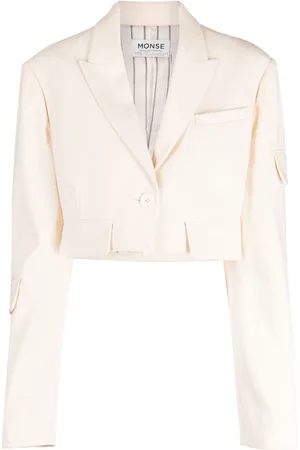 MONSE Blazer corto con cuello de pico