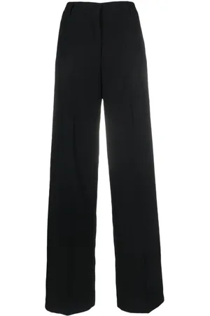 CENERE GB Pantalones rectos con tiro alto
