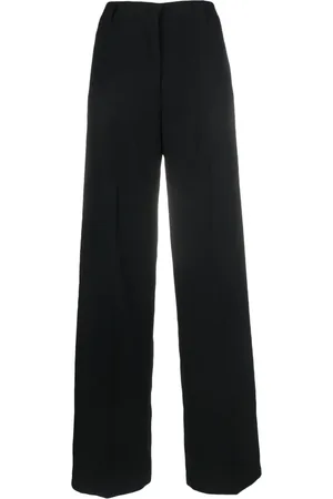 CENERE GB Pantalones rectos con tiro alto