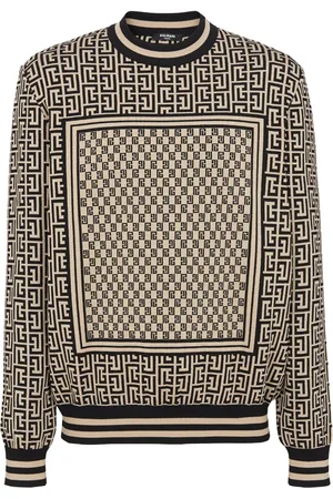 Balmain Suéter con cuello redondo y monograma