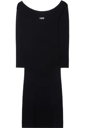 OFF-WHITE Vestido Off Stamp con hombros descubiertos
