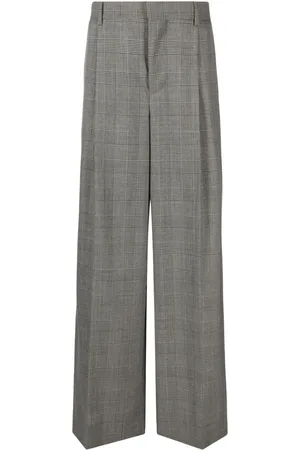 Moschino Pantalones anchos con cuadros estampados