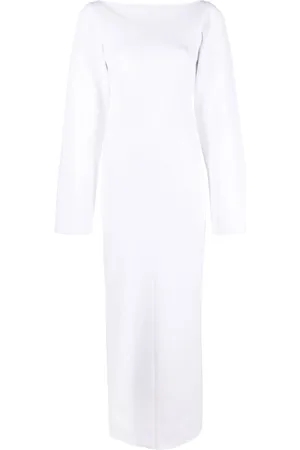 Khaite Vestido midi tejido de canalé Alta
