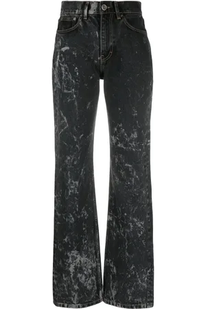ROTATE Jeans rectos con efecto lavado