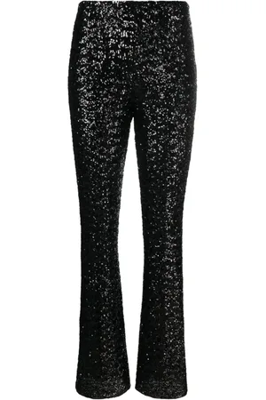 Oseree Pantalones anchos bordados con lentejuelas