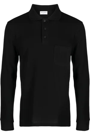 Saint Laurent Playera tipo polo con logo bordado
