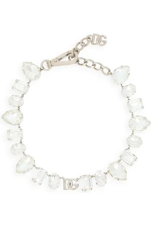 Dolce & Gabbana Collar con placa del logo y cristales