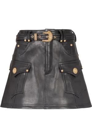Balmain Falda corta con cinturón