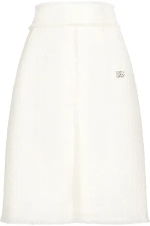 Dolce & Gabbana Falda de tweed con cintura alta