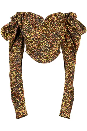 Vivienne Westwood Top estilo corset con estampado de leopardo