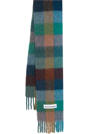 Acne Studios Mascada con cuadros estampado