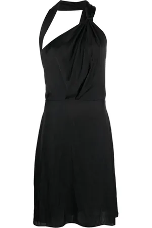 Zadig & Voltaire Vestido midi Razal con efecto satinado y detalle de encaje