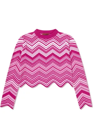 Missoni Suéter corto de tejido en zigzag