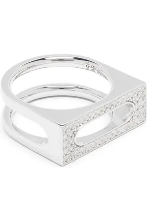 TOM WOOD Anillo Cage Single con detalles de circonio