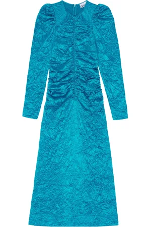 Ganni Vestido midi en satén