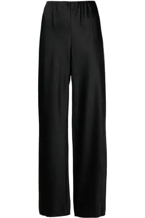  Vince Pantalón ancho de satén para mujer, Negro - : Ropa,  Zapatos y Joyería