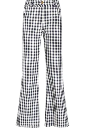 Etro Pantalones acampanados con motivo cuadros gingham