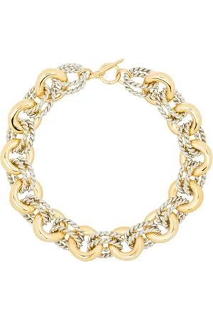 Kenneth Jay Lane Collar de cadena de dos tonos
