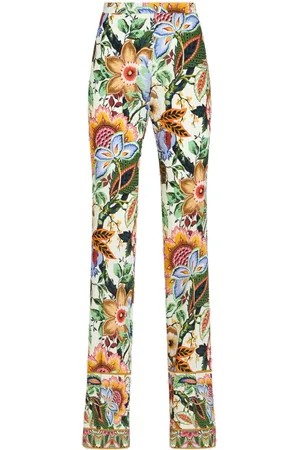 Etro Pantalones rectos con estampado floral