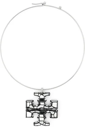 Tory Burch Collar con efecto pulido y placa del logo