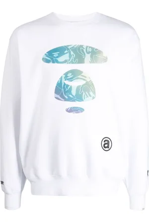 A Bathing Ape Sudadera con cuello redondo y logo estampado