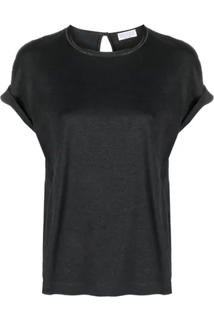 Brunello Cucinelli Playera con detalle de abertura