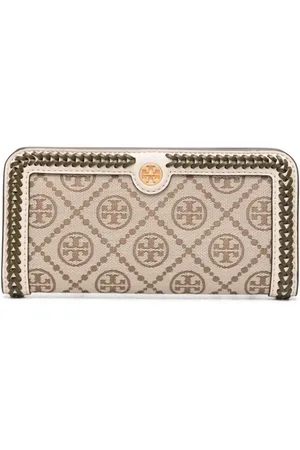 Tory Burch Cartera con monograma T en jacquard
