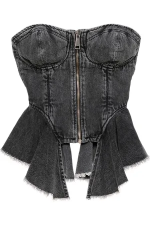 Essentiel Antwerp Top de mezclilla estilo corset