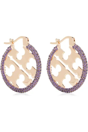 Tory Burch Aretes Miller con detalles de cristal