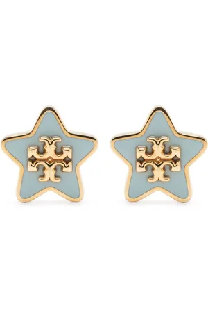 Tory Burch Aretes con placa del logo
