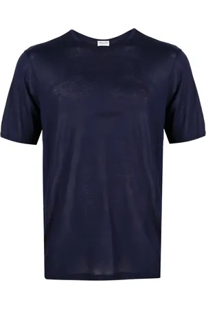 Saint Laurent Playera manga corta con cuello redondo