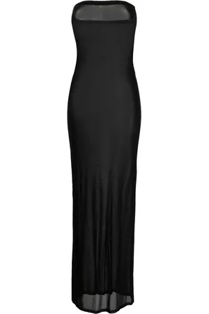 Saint Laurent Vestido strapless transparente