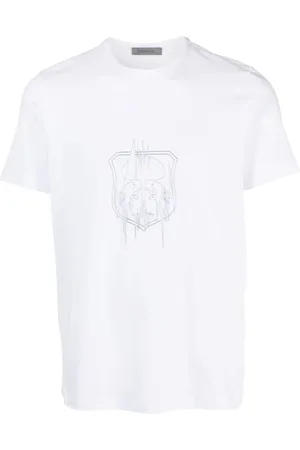 corneliani Playera con cuello redondo y logo estampado