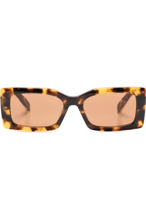 Stella McCartney Lentes de sol con armazón rectangular estilo carey
