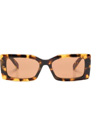 Stella McCartney Lentes de sol con armazón rectangular estilo carey