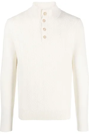 corneliani Suéter con cuello falso y motivo espiga