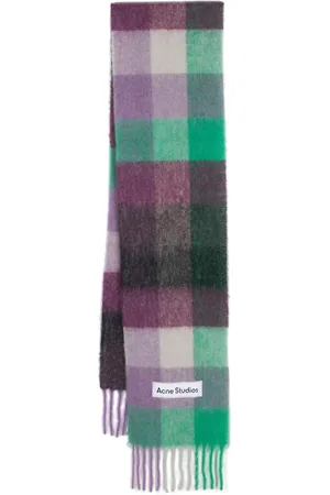 Acne Studios Mascada con cuadros estampados