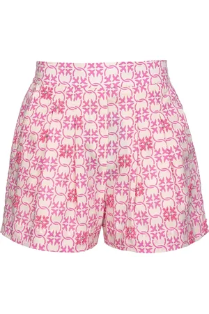 Pinko Shorts con tiro alto y motivo del monograma