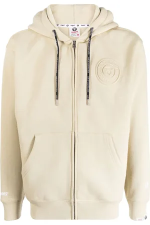 A Bathing Ape Hoodie con cierre y logo estampado